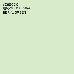 #D8ECCC - Beryl Green Color Image