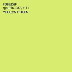 #D8ED6F - Yellow Green Color Image