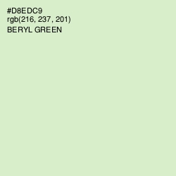 #D8EDC9 - Beryl Green Color Image
