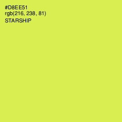 #D8EE51 - Starship Color Image