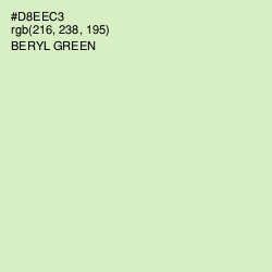 #D8EEC3 - Beryl Green Color Image