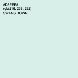 #D8EEE8 - Swans Down Color Image