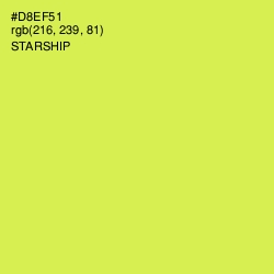 #D8EF51 - Starship Color Image