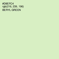 #D8EFC4 - Beryl Green Color Image