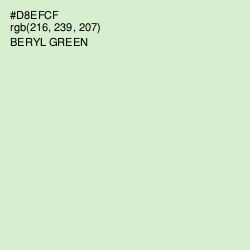 #D8EFCF - Beryl Green Color Image