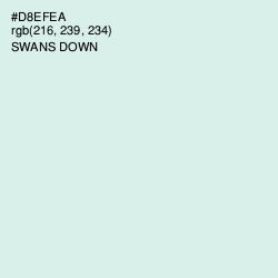 #D8EFEA - Swans Down Color Image