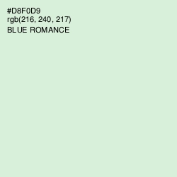 #D8F0D9 - Blue Romance Color Image