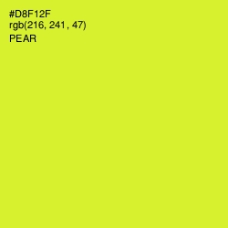 #D8F12F - Pear Color Image