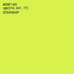 #D8F14D - Starship Color Image