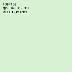 #D8F1D3 - Blue Romance Color Image