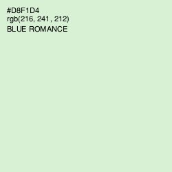 #D8F1D4 - Blue Romance Color Image