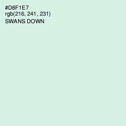 #D8F1E7 - Swans Down Color Image
