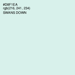 #D8F1EA - Swans Down Color Image