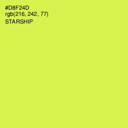 #D8F24D - Starship Color Image