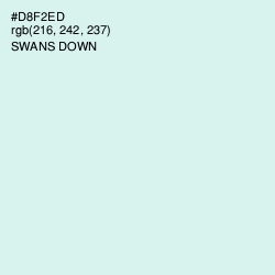 #D8F2ED - Swans Down Color Image