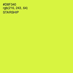 #D8F340 - Starship Color Image