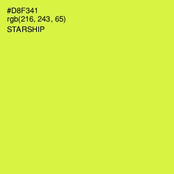 #D8F341 - Starship Color Image