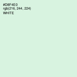 #D8F4E0 - Granny Apple Color Image