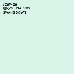 #D8F4E8 - Swans Down Color Image