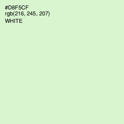 #D8F5CF - Tea Green Color Image