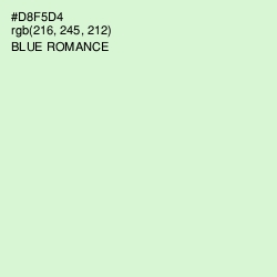 #D8F5D4 - Blue Romance Color Image