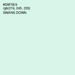 #D8F5E9 - Swans Down Color Image