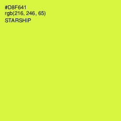 #D8F641 - Starship Color Image