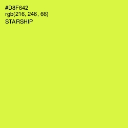 #D8F642 - Starship Color Image