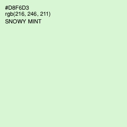 #D8F6D3 - Snowy Mint Color Image