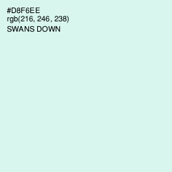 #D8F6EE - Swans Down Color Image