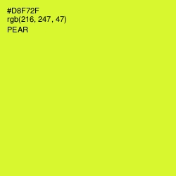 #D8F72F - Pear Color Image