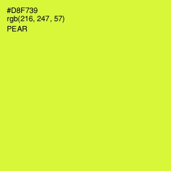 #D8F739 - Pear Color Image