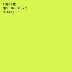 #D8F74D - Starship Color Image