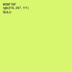 #D8F76F - Sulu Color Image