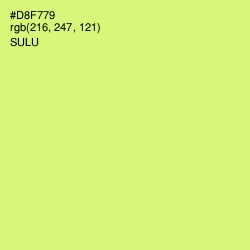 #D8F779 - Sulu Color Image