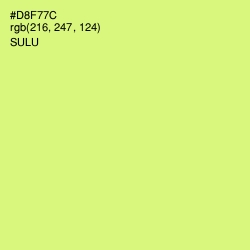 #D8F77C - Sulu Color Image