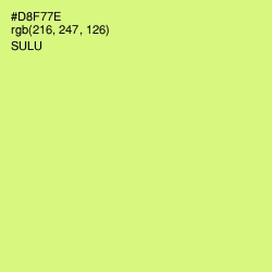 #D8F77E - Sulu Color Image