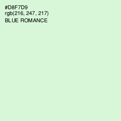 #D8F7D9 - Blue Romance Color Image