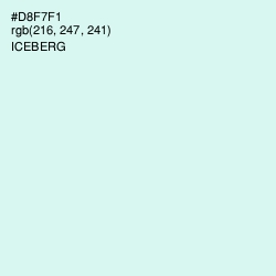 #D8F7F1 - Iceberg Color Image