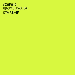 #D8F840 - Starship Color Image