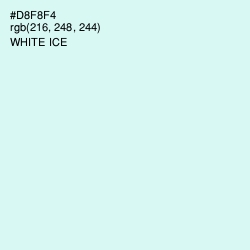 #D8F8F4 - White Ice Color Image