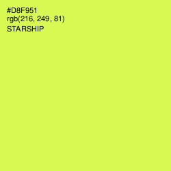#D8F951 - Starship Color Image