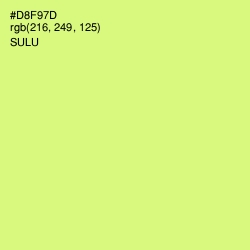 #D8F97D - Sulu Color Image