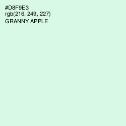 #D8F9E3 - Granny Apple Color Image
