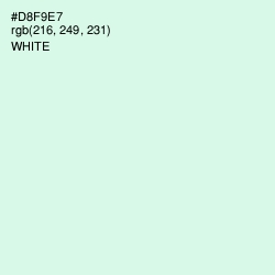 #D8F9E7 - Granny Apple Color Image
