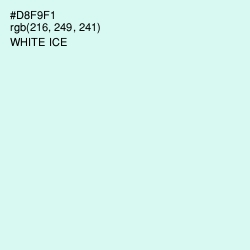 #D8F9F1 - White Ice Color Image