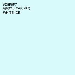 #D8F9F7 - White Ice Color Image