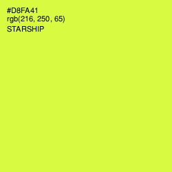 #D8FA41 - Starship Color Image