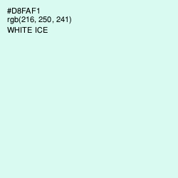 #D8FAF1 - White Ice Color Image