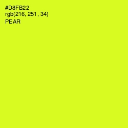 #D8FB22 - Pear Color Image